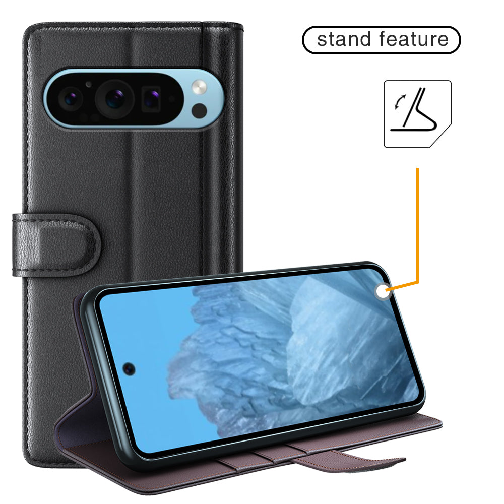 For Google Pixel 9 Phone Case Shockproof Genuine Split Leather Cell Phone Cover For Google Pixel 9 Phone Case Shockproof Genuine Split Leather Cell Phone Cover